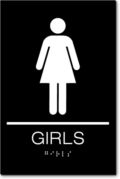 Girls Restroom Sign - Signage For Comfort Room (600x600)