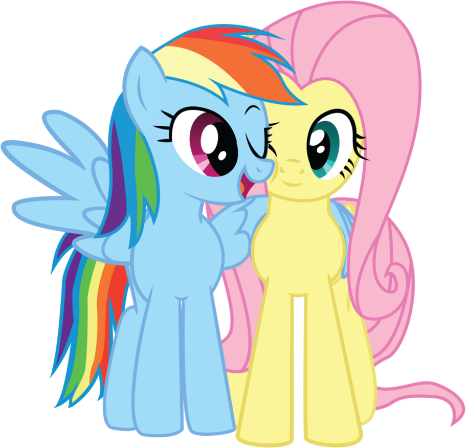 Rainbowdash N Fluttershy Snuggle By Genixdk - Rainbow Dash Hugs Fluttershy (911x876)
