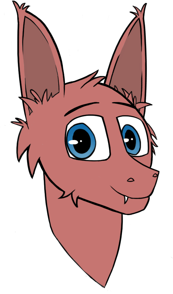 Mrumbrellacorps, Bust, Ear Fluff, Fangs, Male, Oc, - Cartoon (552x983)