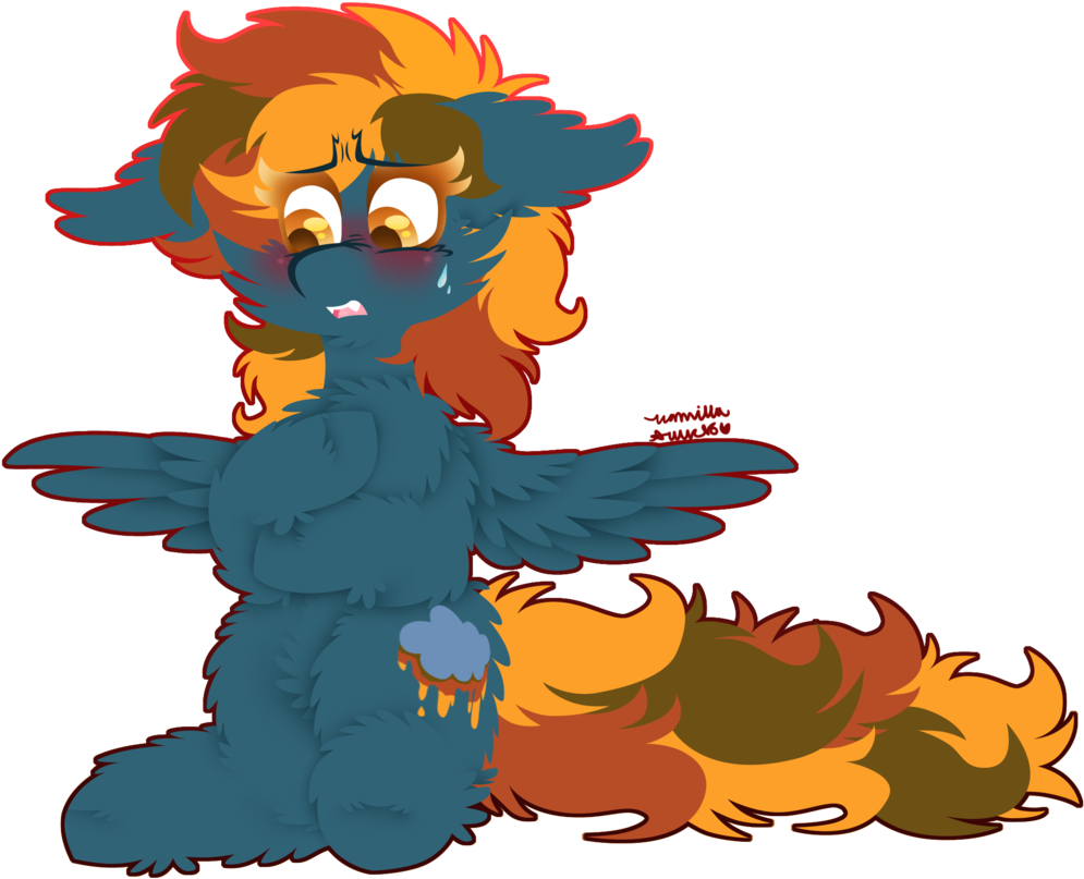 Vanillaswirl6, Blushing, Chest Fluff, Chibi, Commission, - Cartoon (1024x841)