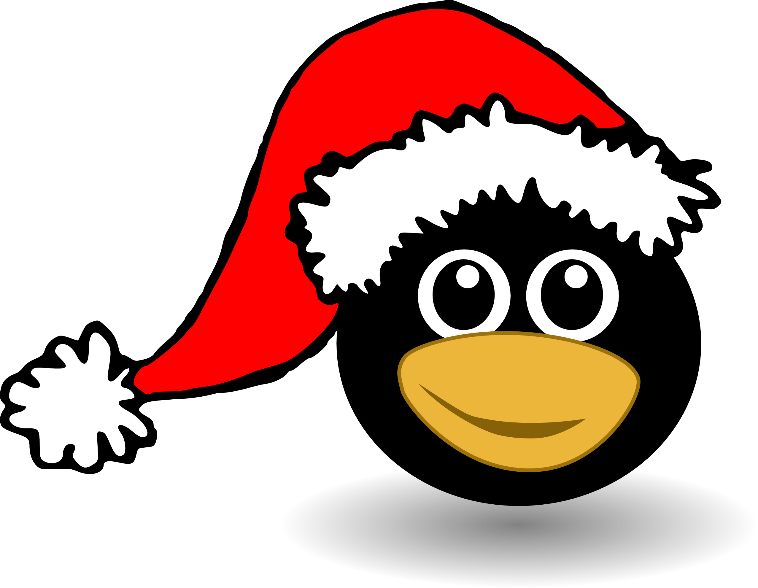 Cartoon Santa Hat - Santa Hat Clipart (2555x1982)