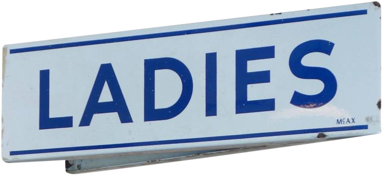 Sophisticated Double Sided Porcelain Enamel Ladies - Street Sign (768x768)