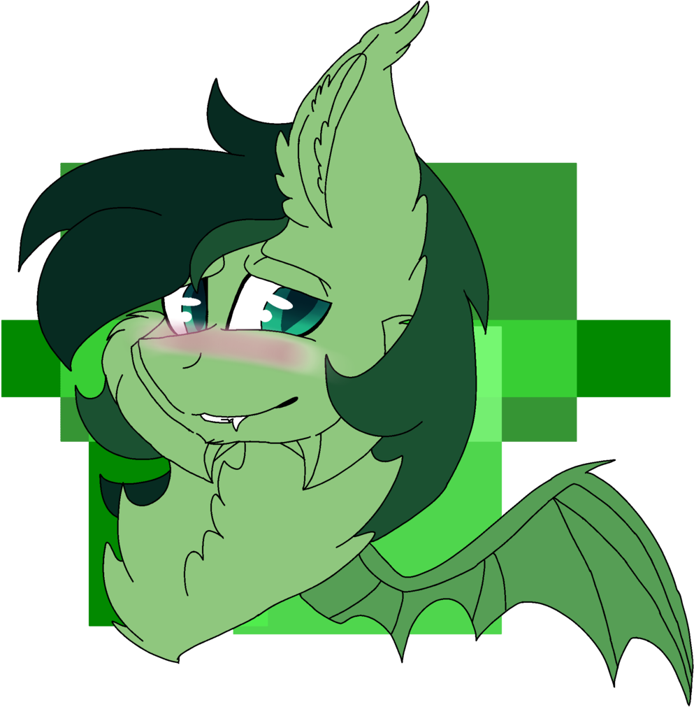 Brokensilence, Bat Pony, Blushing, Bust, Cute, Cute - Cartoon (1027x1024)