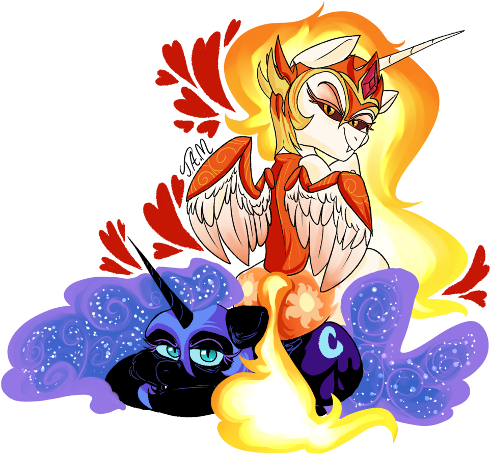 Alicorn, Armor, A Royal Problem, Artist - Daybreaker X Nightmare Moon (1024x1024)