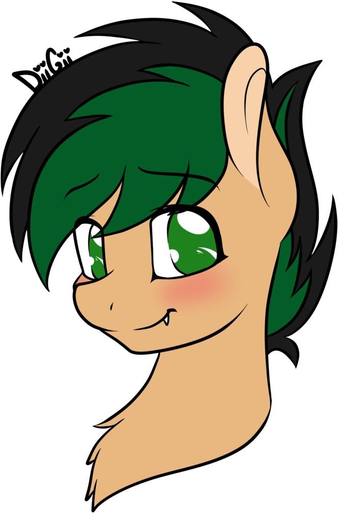 Diigii-doll, Bat Pony, Blushing, Chibi, Fangs, Oc, - Cartoon (689x1024)