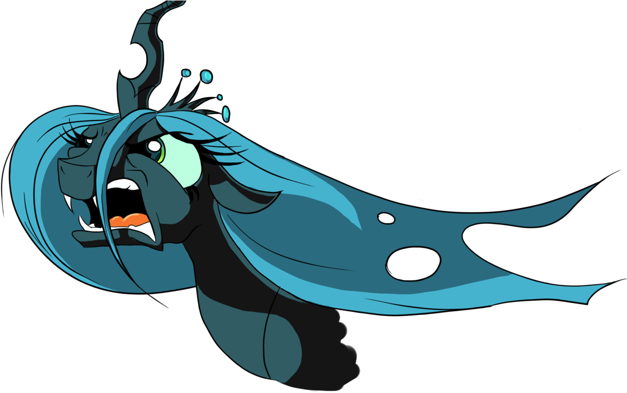 Sigmanas, Fangs, Fluttering Mane, Fury, Head, Mad, - Кризалис Добрая (1280x806)