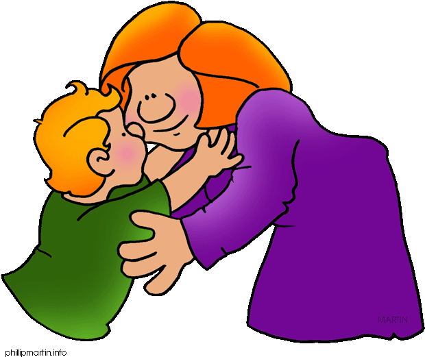 I Love Grandma Clipart - Hugs And Kisses Clip Art (648x564)
