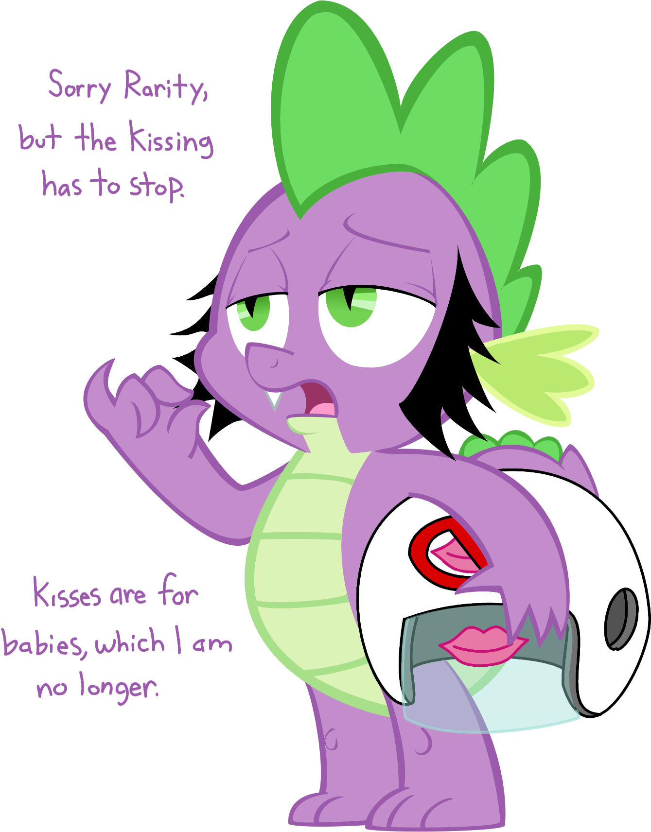 Acstlu, Crossover, Grandma's Kisses, Helmet, Safe, - My Little Pony Spongebob Crossover (1404x1803)