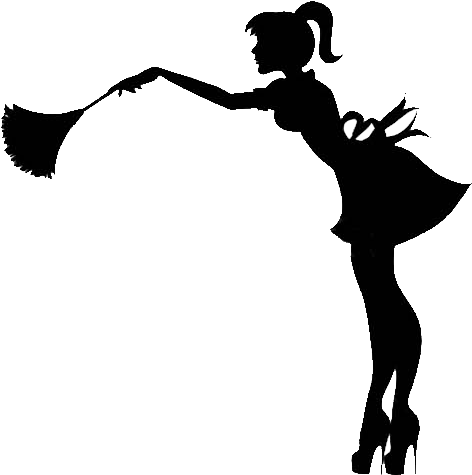 House Cleaning House Cleaning Lady Clip Art - Pink Cleaning Lady (483x536)