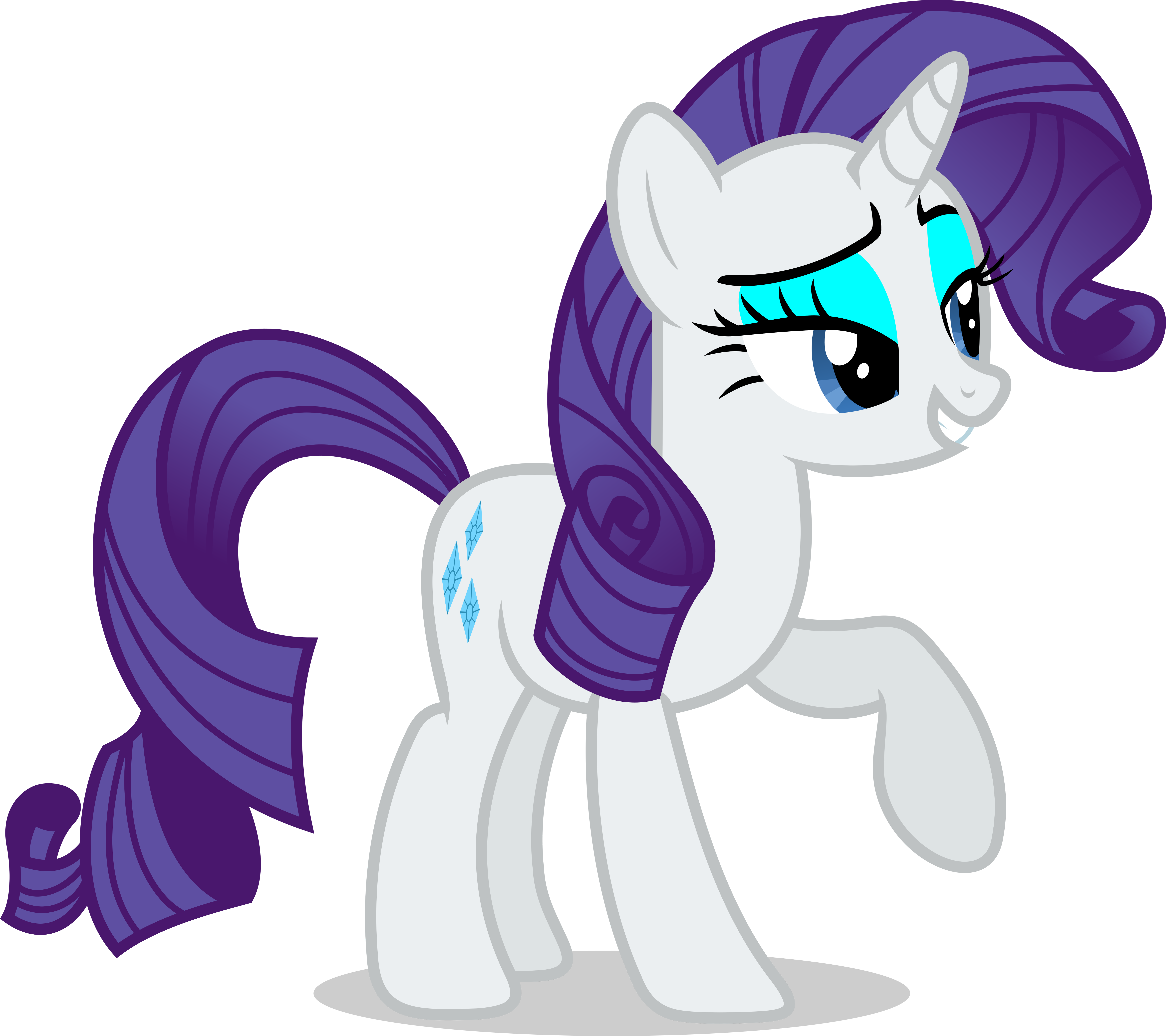 Mlp Fim Rarity Vector By Luckreza8 - Pony Friendship Is Magic Rarity (7000x6221)
