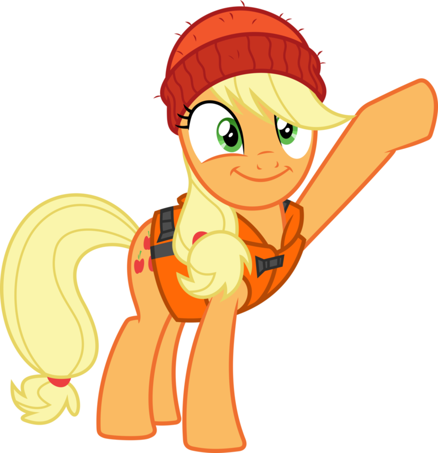 Applejack Salute S6e22 By Kevinerino - My Little Pony Apple Jacks Baby (879x909)