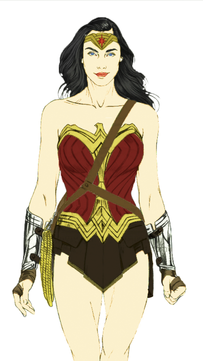 Gal Gadot Is Wonder Woman - Illustration (400x709)