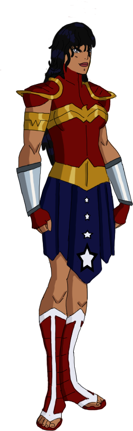 Justice League Wonder Woman V - Cartoon (342x949)