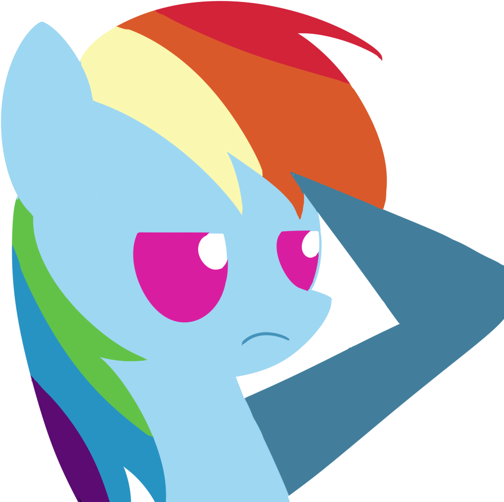 Dragonfoorm, Pointy Ponies, Rainbow Dash, Rainbow Dash - Cartoon (1000x1000)