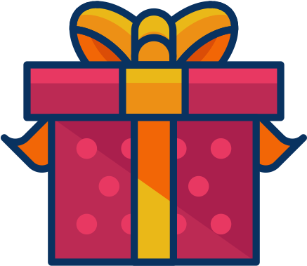 Filled Line Christmas Icons - Gift (512x512)