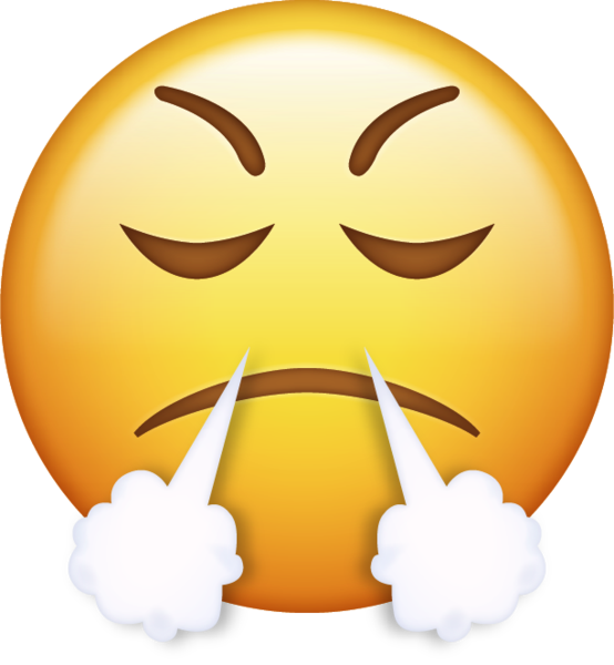 Download Very Mad Iphone Emoji Icon In Jpg And Ai - Air Out Of Nose Emoji (554x600)