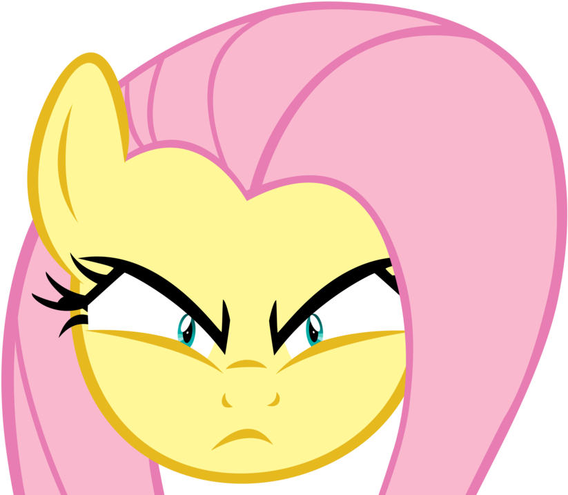 You No Like Ponies By Kired25 - Fluttershy Angry Face (900x751)