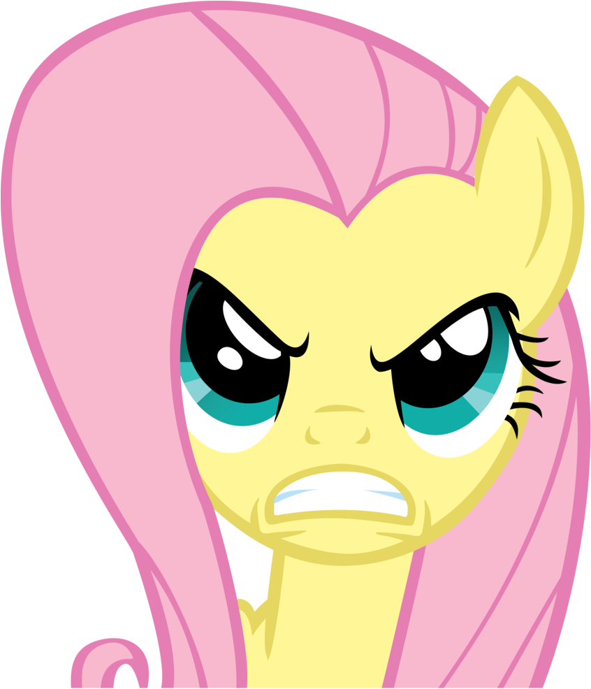 Angry Fluttershy By Superpoopatron Angry Fluttershy - Mlp Putting Your Hoof Down (900x1034)