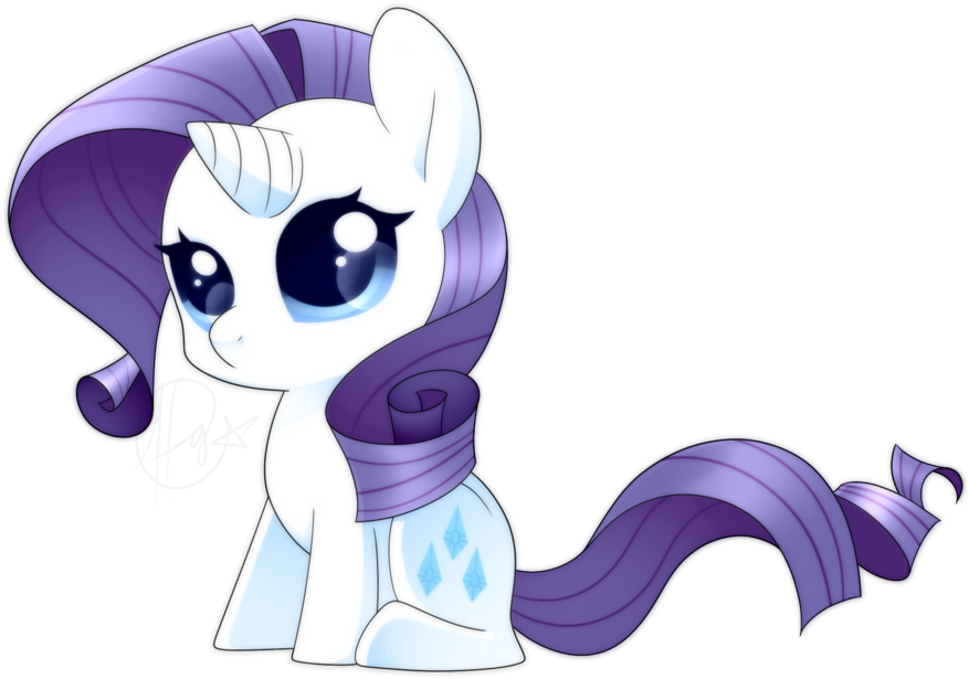 Chibi Rarity By Haydee - My Little Pony Cute Rarity (900x640)