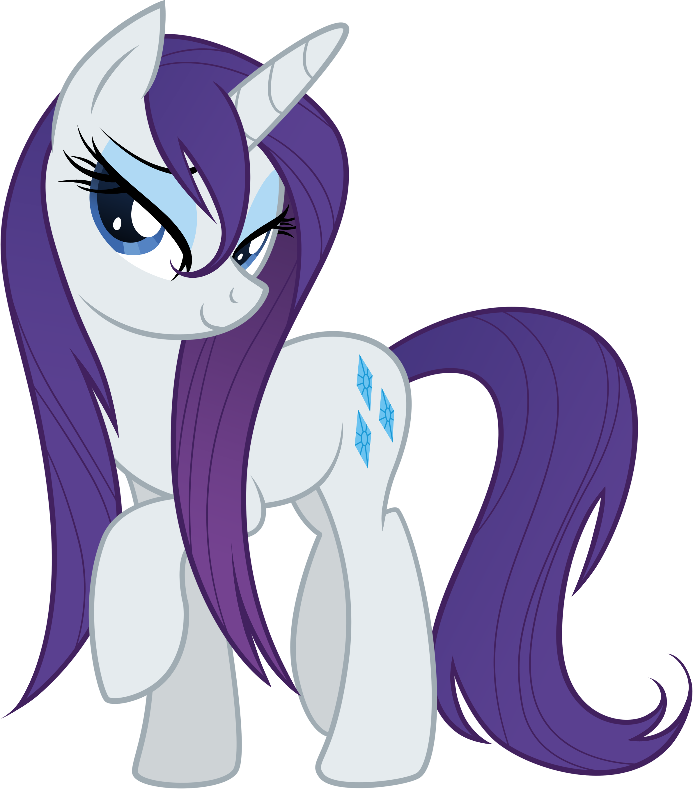 Rarity Rainbow Dash Pinkie Pie Applejack Pony Horse - My Little Pony Rarity Hair (2381x2710)