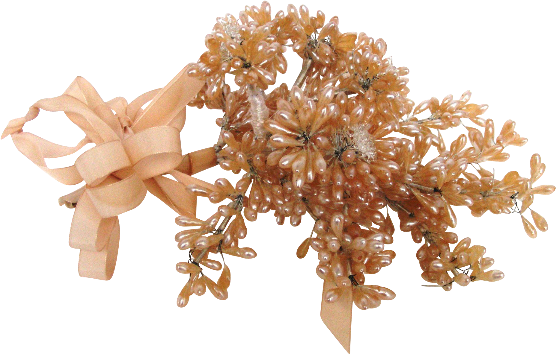 Delicious Vintage Champagne All Wax Wedding Bouquet - Artificial Flower (1854x1854)