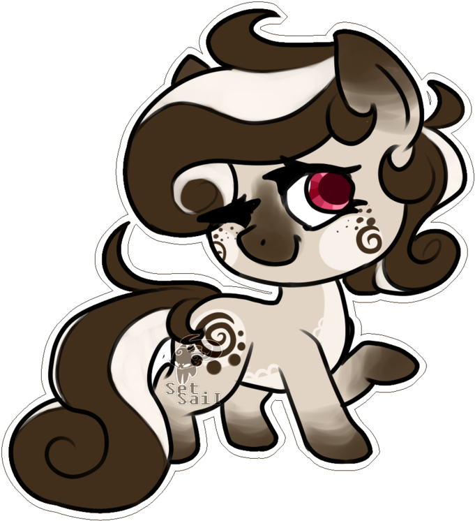 Chocolate Swirl Ponysona By Setsaii - Cartoon (800x800)