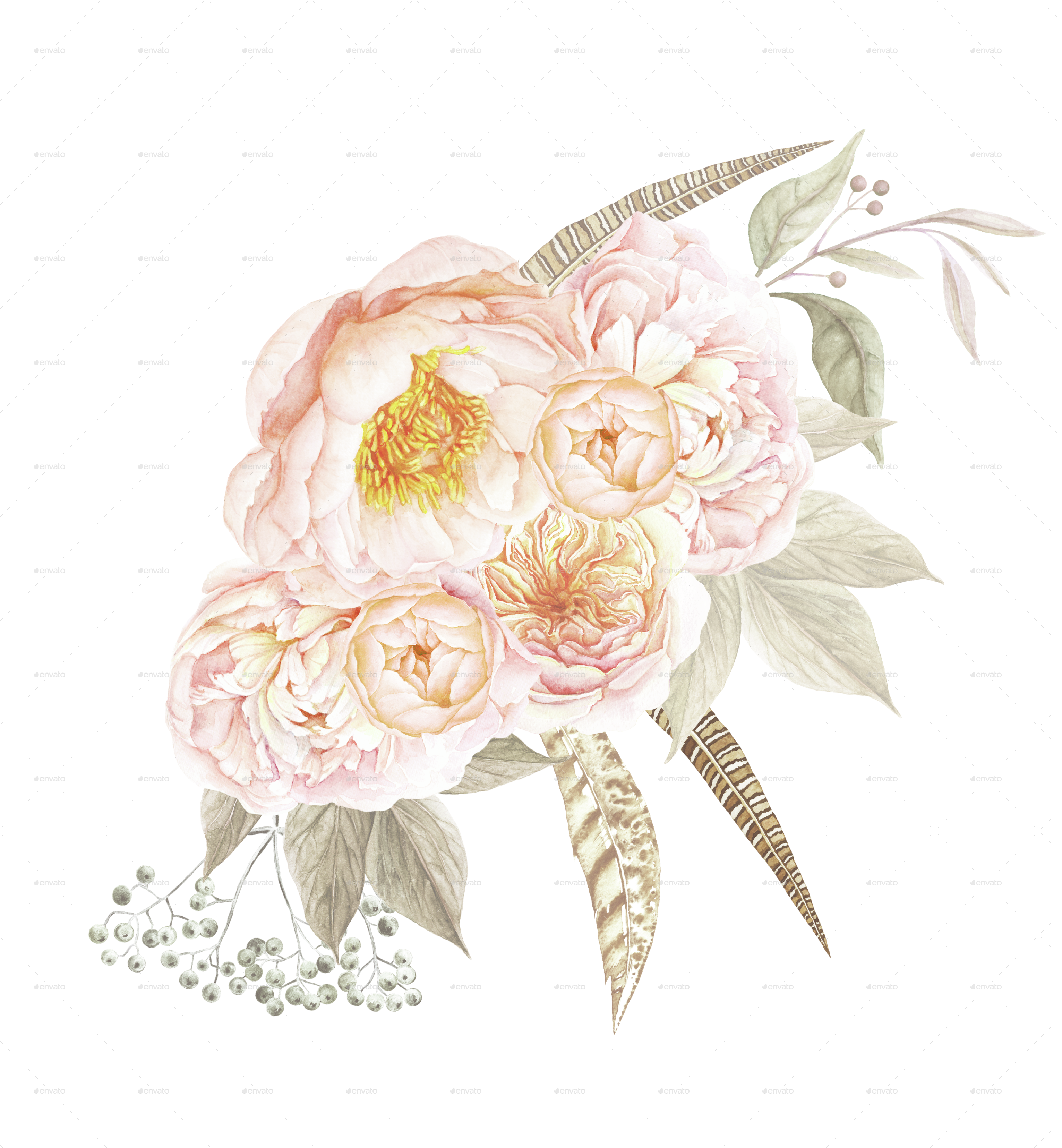 Wedding Invitation Flower Bouquet Photography Wreath - Rose (3067x3320)