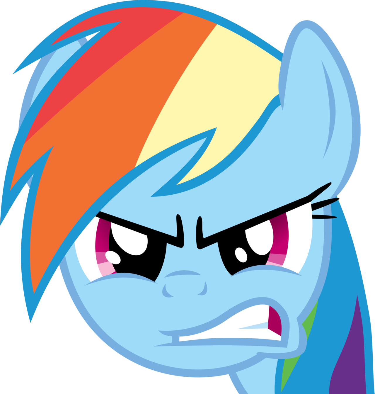 Rainbow Dash Angry Face (1280x1344)