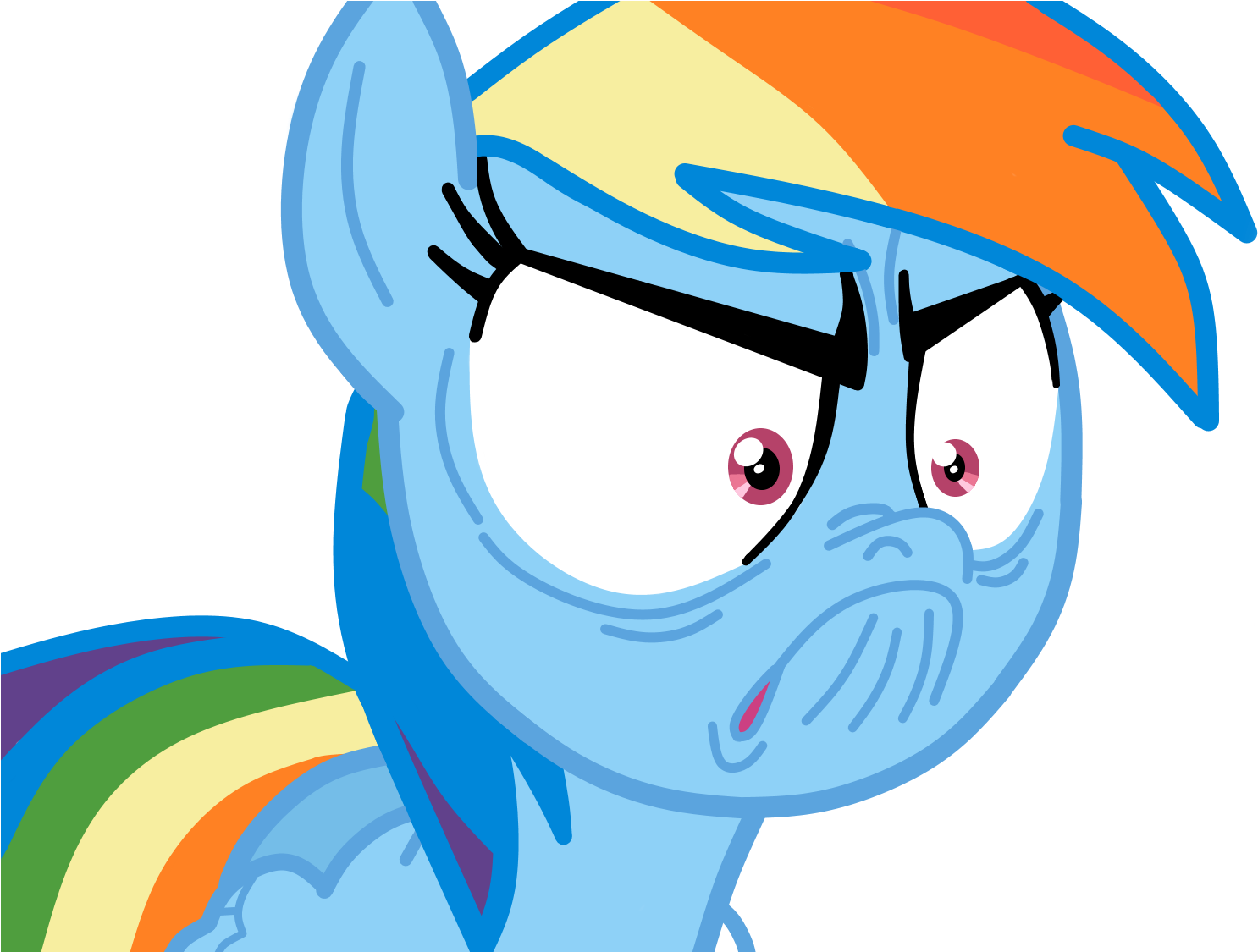 Ice Water - Rainbow Dash Angry Gif (1561x1124)