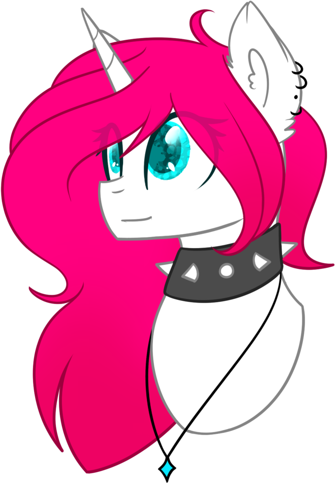 Despotshy, Bust, Choker, Female, Mare, Oc, Oc - Cartoon (837x1024)