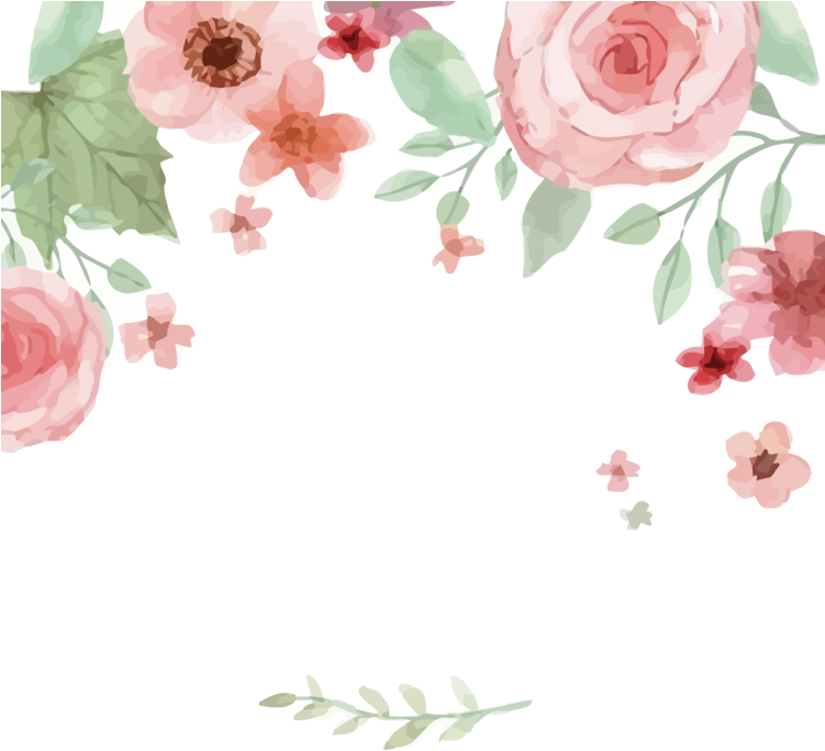 Watercolor Wedding Flowers Png - Save The Date Floral Png (750x750)