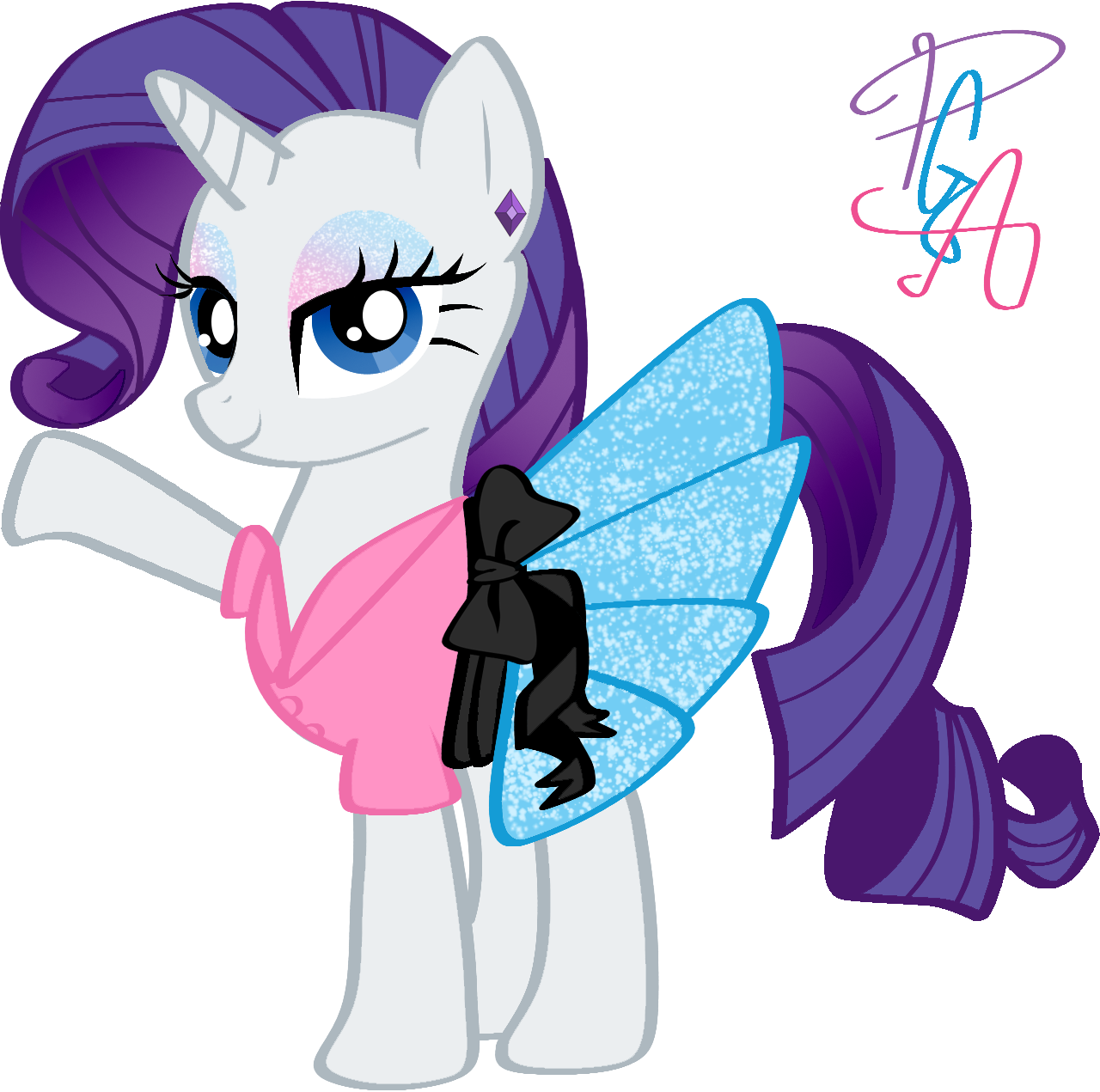 Rarity Pinkie Pie Applejack Pony Violet Mammal Purple - My Little Pony Rarity (1280x1271)