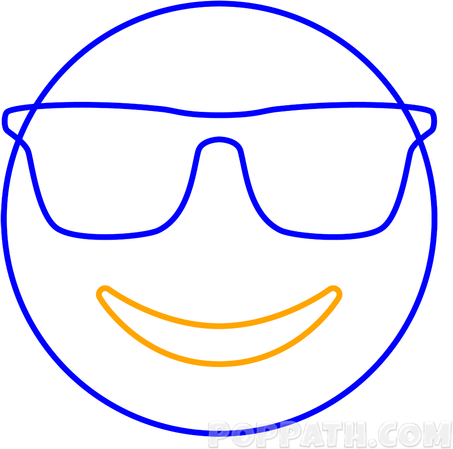 Draw A Crescent Inside The Big Circle For The Smiley - Happy 50th Birthday Writing (1000x1000)