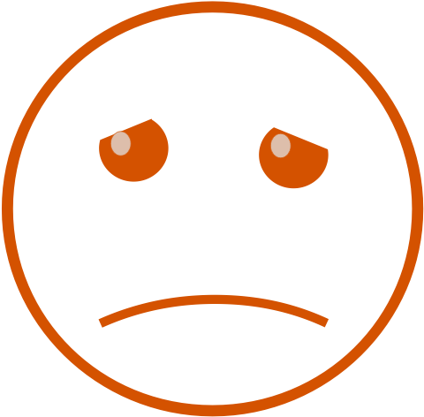 Sad Emoji Clipart Negative - Sad Bad (512x512)