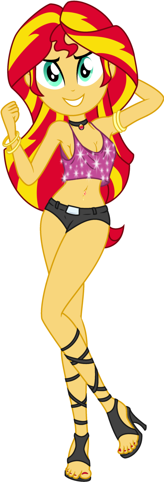 Ampersandxyz, Belly Button, Bellyring, Bracelet, Braless, - Cartoon (596x1720)