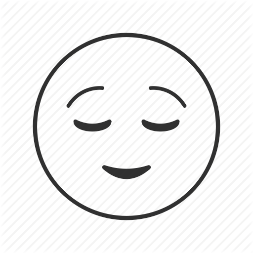 Complacent, Confident Face, Contented Face, Emoji, - Complacent, Confident Face, Contented Face, Emoji, (512x512)