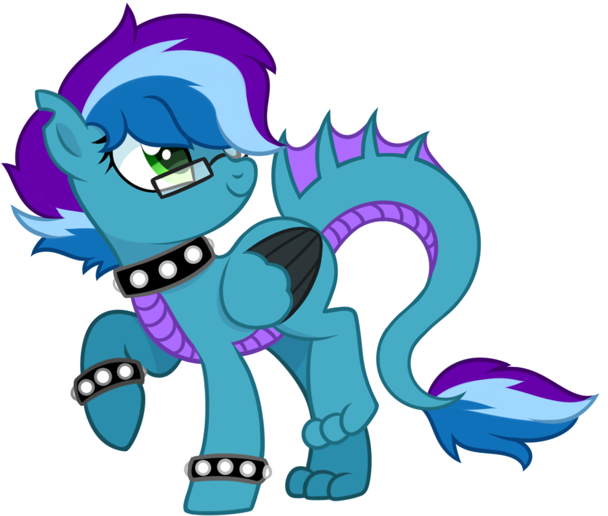 Starrcoma, Choker, Dracony, Female, Glasses, Hybrid, - Cartoon (1205x1024)