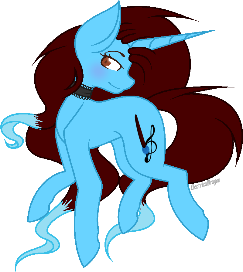 Electricaldragon, Choker, Female, Mare, Oc, Oc - Cartoon (954x980)