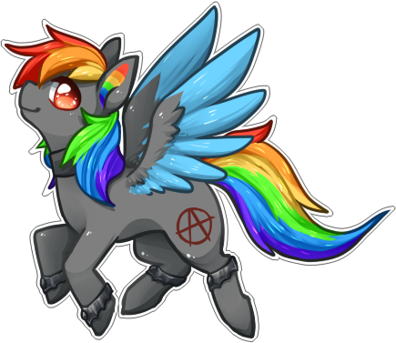 Mousu, Choker, Oc, Oc Only, Pegasus, Pony, Safe, Solo - Cartoon (435x377)