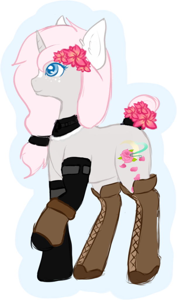 Pastel Pony Princess, Boots, Choker, Flower, Oc, Oc - Cartoon (605x1024)