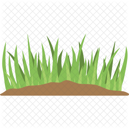 Grass Field Icon - Flat Design (512x512)