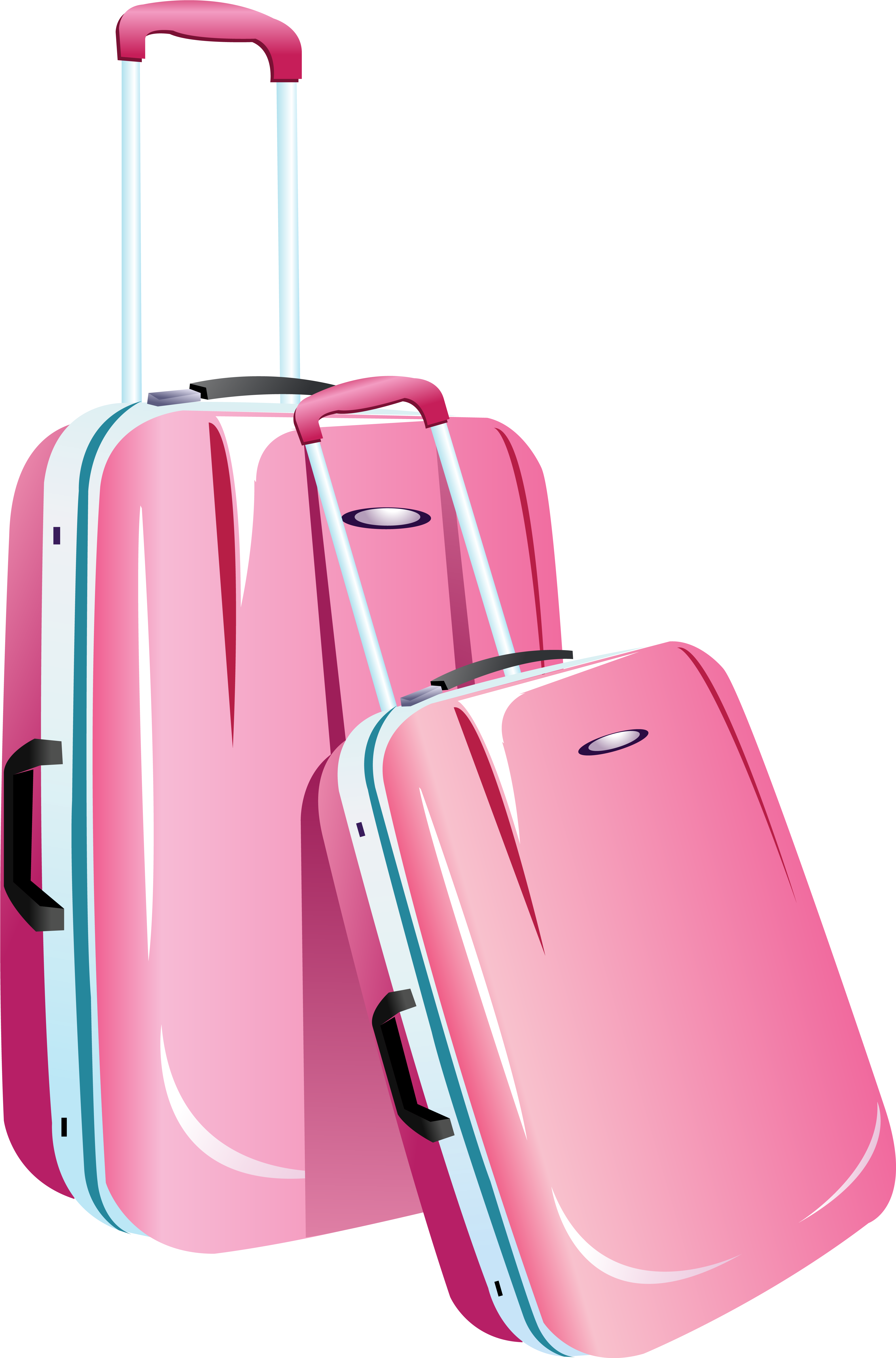 Pink Travel Bags Png Clipart Image - Travel Bagsclipart (4164x6309)