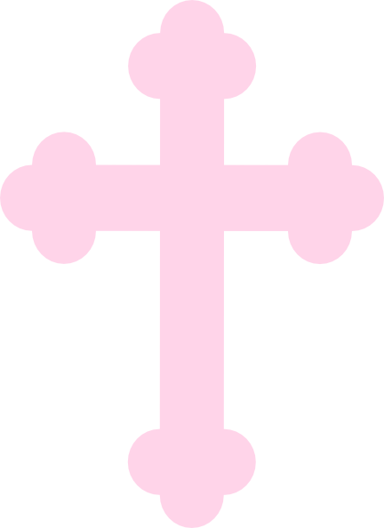 Cross Clipart Baptism - Christening Cross (432x594)