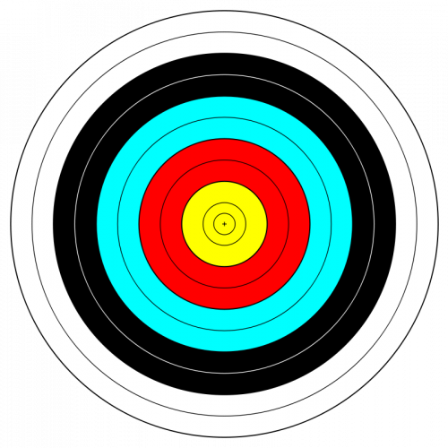 Vector Clip Art Of Target - Draw A Archery Target (500x500)
