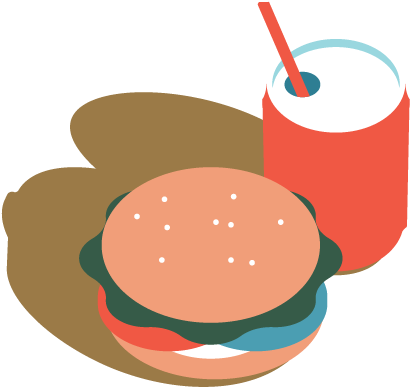 Employees Order Their Meals Using The Credits - Fast Food (522x522)