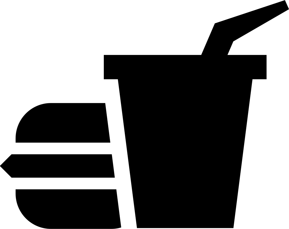 Fast Food Burger And Drink Comments - Food And Drink Vector (980x776)