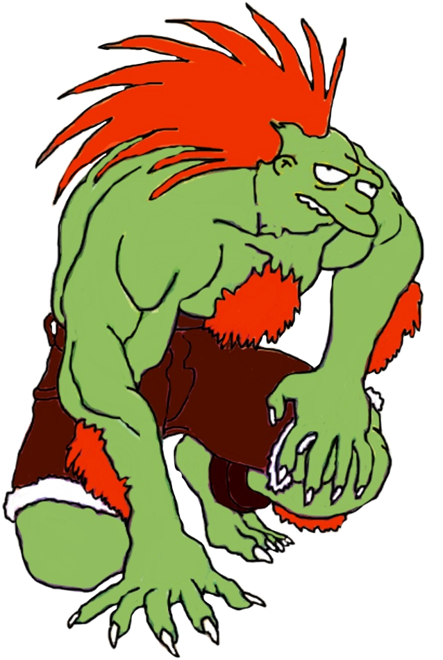 I Can Imagine Playing Barney Gumble As Blanka From - Illustration (782x990)