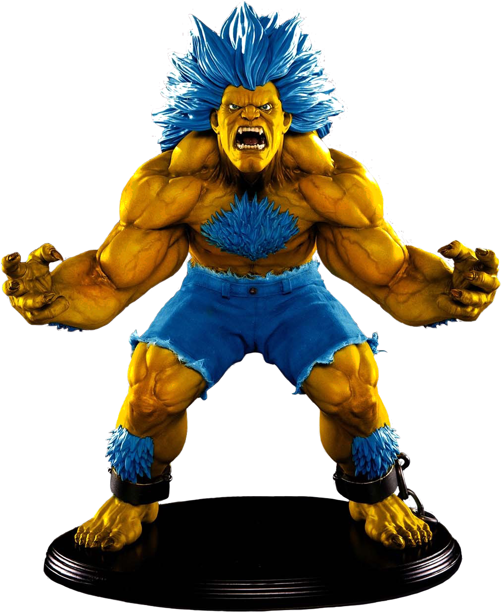 Player 2 Exclusive Blanka 1/4 Scale Statue - Blanka Street Fighter Blu (1032x1296)
