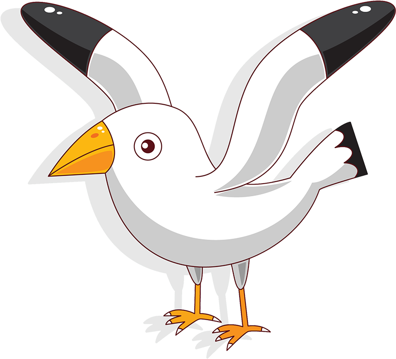 Cartoon White Seagull - Gulls Cartoon (1200x1200)