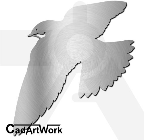 Flying Bird 2 Dxf Clip Art - Flying Bird 2 (500x500)